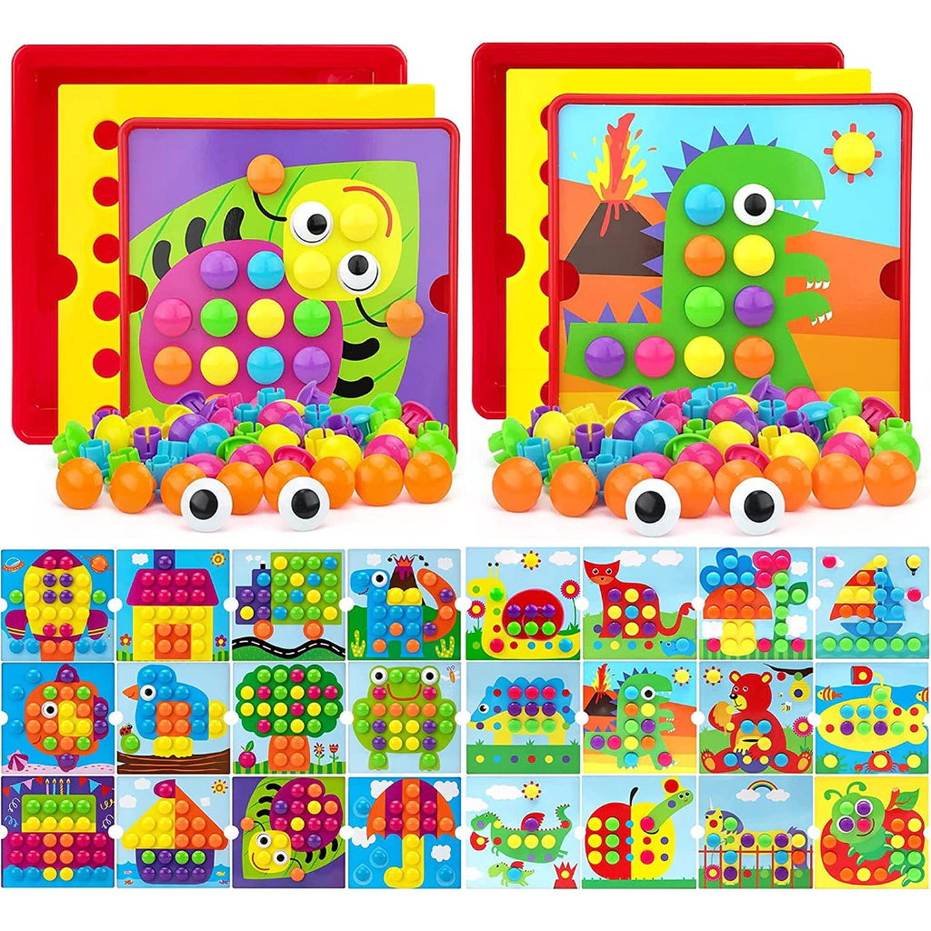 Gamma Baby-Color Matching Mosaic Pegboard Early Learning Educational Toys for Boys and Girls