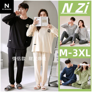 Bộ Đồ Ngủ cotton Tay Dài Dáng Rộng Đơn Giản Phong Cách Nhật Bản Cho Cặp Đôi Cỡ m-3xl