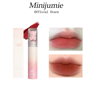 Minijumie Son bóng 6 màu thạch với lớp phủ ẩm lấp lánh/chống nhòe lâu trôi/tạo màng trong suốt/căng mọng hình chú gấu