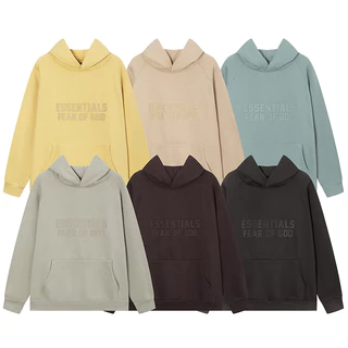 Áo hoodie Dày Dặn In Chữ fear of god essentials Phong Cách Đường Phố Cho Nam Và Nữ