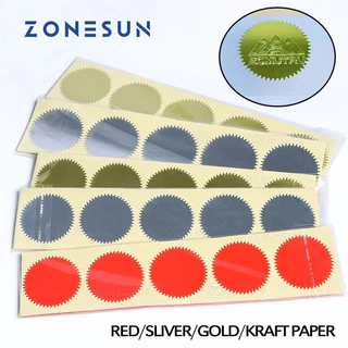 Zonesun Set 100 Miếng Dán Dập Nổi Viền Sò Bằng Thép 45 / 50mm (Vàng, Bạc, Đỏ)