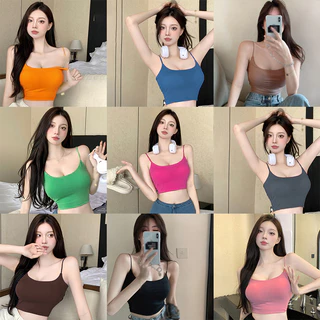 Áo Croptop Sát Nách Màu Sắc Thời Trang Sành Điệu Cho Nữ