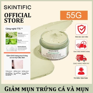 Mặt Nạ Đất Sét ngải Thiện Mụn SKINTIFIC 55g  thiện vấn đề mụn