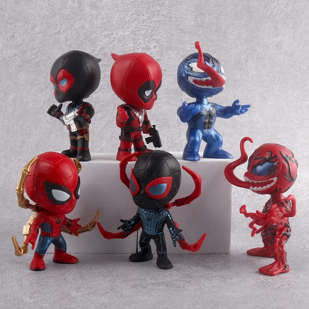 DISNEY Set 6 Mô Hình Nhân Vật Siêu Anh Hùng marvel 10cm