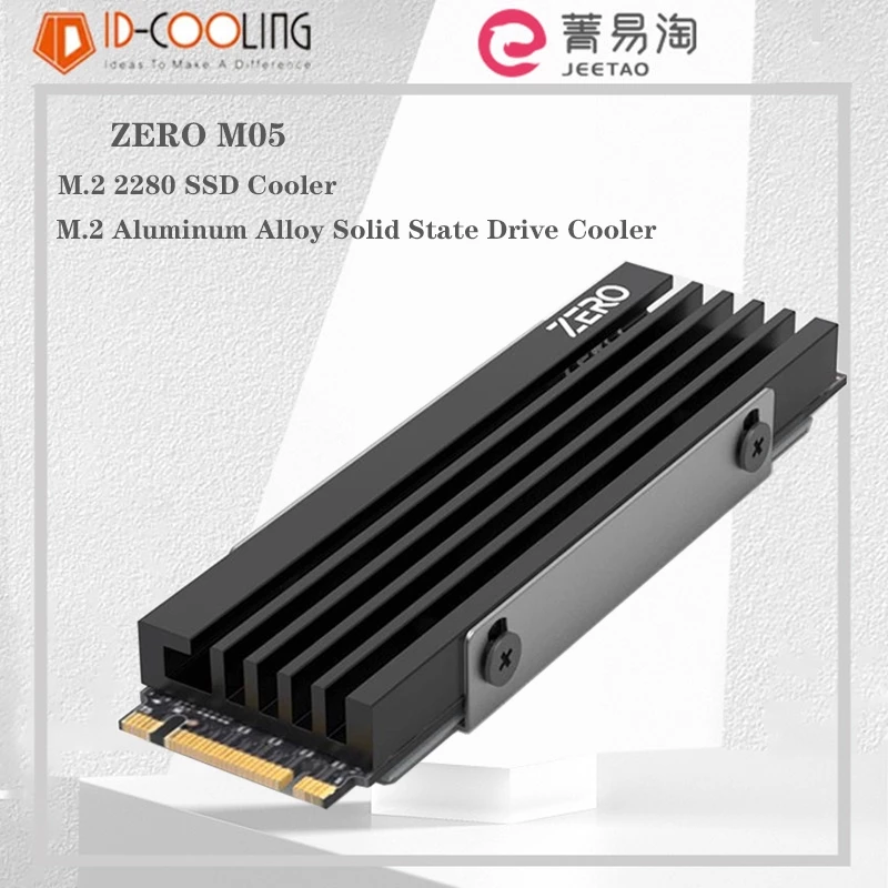 ID-COOLING ZERO M05 SSD Heatsink Gasket Aluminum Alloy M.2 2280 SSD Cooler with Thermal Pad
