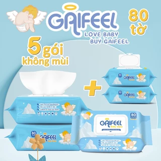 Set 80 khăn giấy ướt GAIFEEL khăn ướt chuyên dùng cho bé Khăn lau