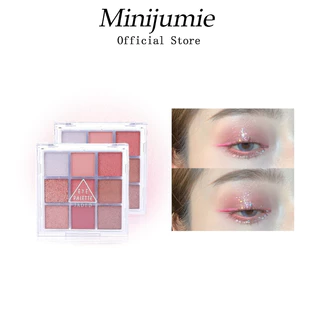 Minijumie [Hàng mới về]Bảng Phấn Mắt 9 Màu Màu Lì Và Màu Nhũ Kim Tuyến Trang Điểm Lâu Trôi