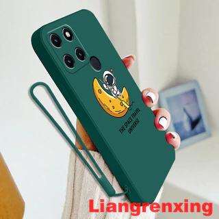 ốp lưng Ốp Điện Thoại silicone Mềm Chống Sốc In Hình Phi Hành Gia Cho realme c12 realme c25 realme c25s ytxjy01 viền vuông cute