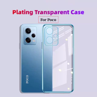 Ốp lưng Xiaomi Poco F3 F4 F5 Pro M3 Pro M4 Pro 5G M5s M6 Pro X3 Pro X3 NFC X3 GT X4 NFC X5 Pro X6 Pro Mạ trong suốt