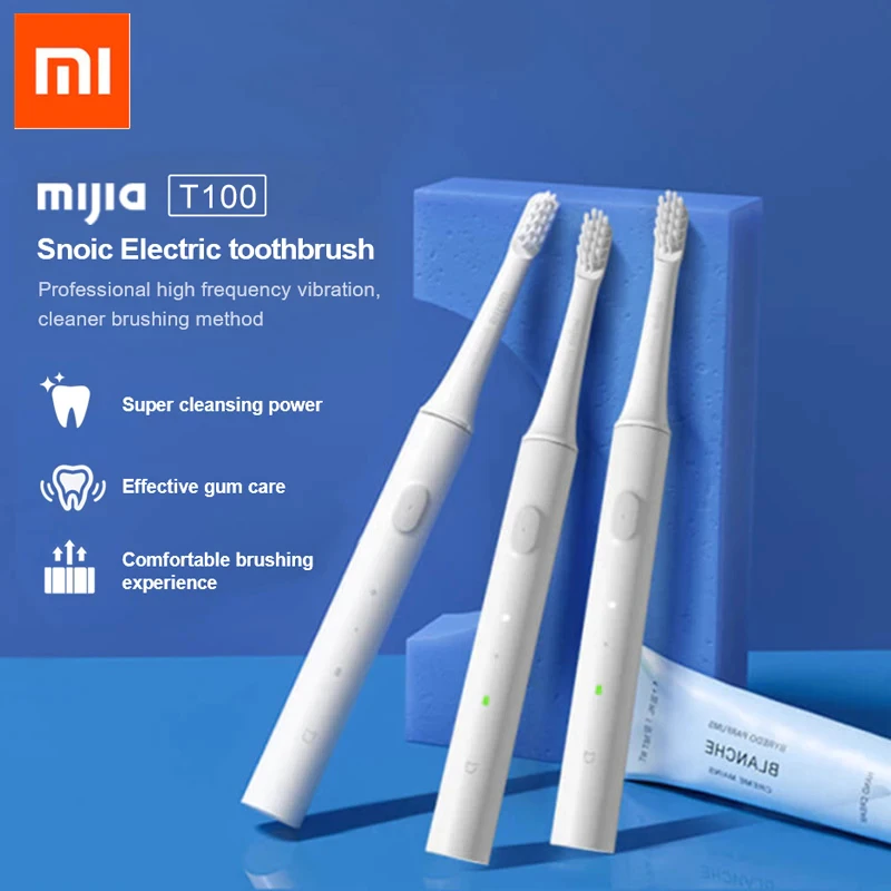 Bàn Chải Đánh Răng Điện Tử sonic xiaomi t100 Sạc usb Chống Nước Cho Người Lớn Và Trẻ Em