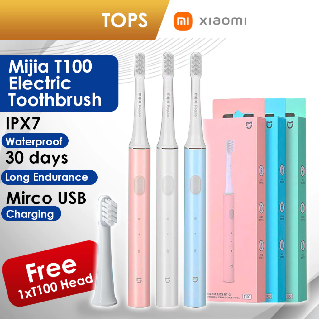 Bàn Chải Đánh Răng Điện Tử Thông Minh xiaomi mi t100 sonic Chống Thấm Nước Cho Người Lớn Và Trẻ Em