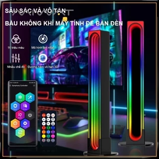 MIWAT lăng trụ Đèn LED dạng thanh đèn RGB kiểm soát âm thanh đèn thân xe đón ánh sáng ứng dụng Bluetooth kiểm soát nhịp điệu âm nhạc Đèn bàn cho bên chơi game trang trí phòng ở