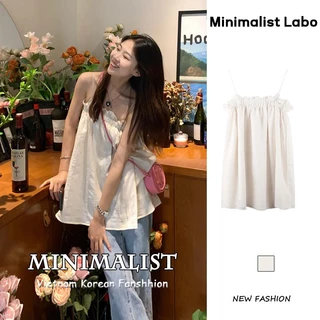 Minimalist Labo Áo Sơ Mi Không Tay Thời Trang Hàn Quốc Cho Nữ