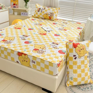 Bộ đồ giường DABRA bằng cotton dày cao cấp mềm mại thoáng khí có thể giặt máy