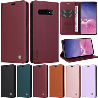 Mờ / matte Bao Da Điện Thoại pu Bề Mặt Nhám Dạng Ví Sang Trọng Cho Samsung Galaxy S10 Plus S9 Plus S8 Plus S7 Edge S10+ S9+ S8+ S7 Ốp