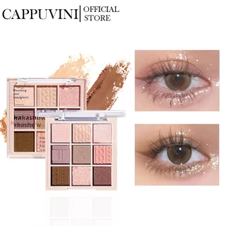 [Hàng mới về] Bảng Phấn Mắt Cappuvini®Kakashow Màu Lì Và Màu Nhũ Kim Tuyến Trang Điểm Lâu Trôi 2 Trong 1