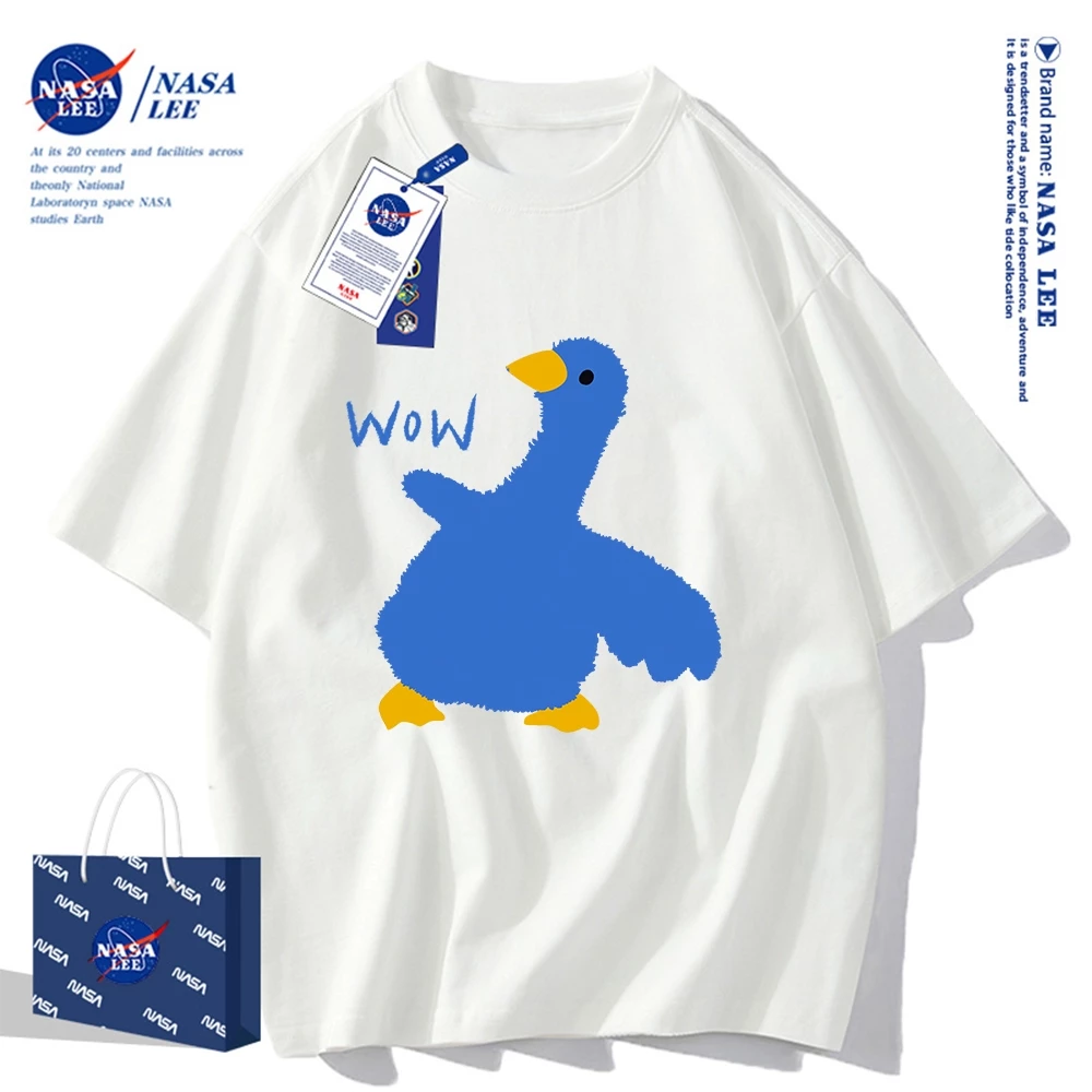 Nasa Áo Thun Tay Ngắn Dáng Rộng Thời Trang Mùa Hè 2024 Cho Cặp Đôi