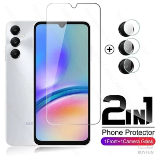 Kính Cường Lực 2 Trong 1 Cho Samsung Galaxy A55 M55 A05s A15 A54 A34 A24 A14 A23 4G 5G Ống Kính Máy Ảnh Bảo Vệ Màn Hình Cho Samsung S23 FE S23 S21 S22 Plus Phim Kính Bảo Vệ