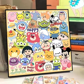 JINYOU【40*40cm】tranh tô màu theo số/Câu chuyện đồ chơi mới/tranh số hoá/hoạt hình hoạt hình/tranh trang trí phòng trẻ em/tô màu bằng tay