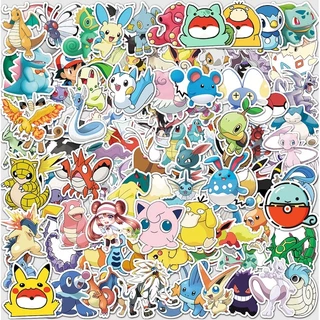 100 Mảnh Ngộ nghĩnh Pokemon Pikachu Hoạt Hình Graffiti Chống Thấm Nước Dán Cho DIY Điện Thoại Laptop Notebook Guitar Xe Đạp Mũ Bảo Hiểm Xe Hơi Trang Trí Decal