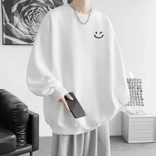 【M-5XL】Áo sweater nam dáng rộng plus size đơn giản theo phong cách hàn quốc dành cho nam áo nỉ nam tay dài thiết kế cổ tròn thời trang và đơn giản áo sweater trang chủ unisex