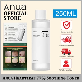 Toner Anua diếp cá làm dịu, dưỡng da Anua Heartleaf 77% Soothing Toner 250ml nước hoa hồng giảm mụn
