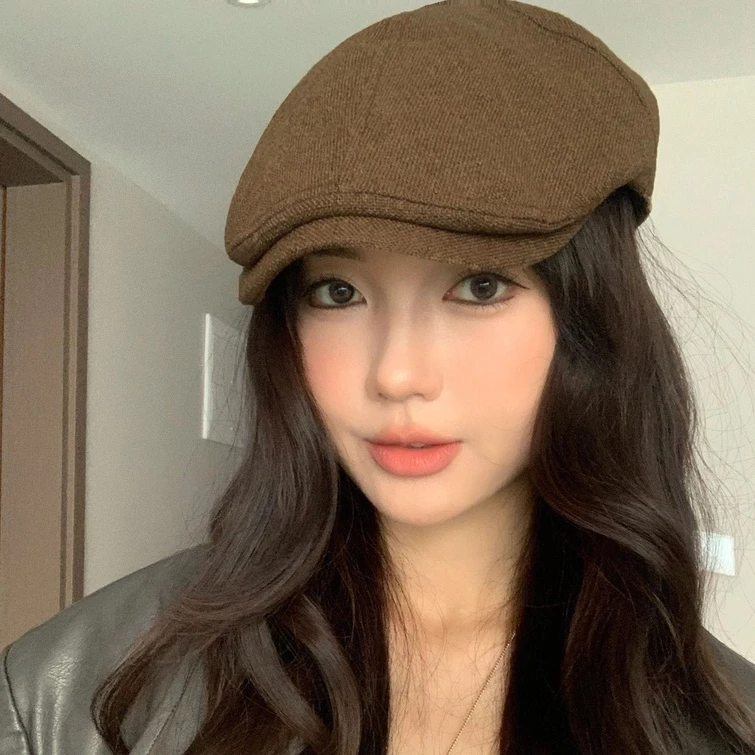 Mũ nồi vải lanh cotton phong cách Kong cổ điển thời trang xuân thu hàng mới dành cho bạn nữ / nam