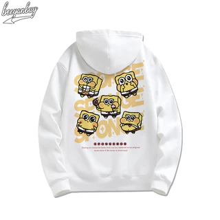 Áo khoác nỉ nam BEEYANBUY hoodie cotton fashion in hình SPONGEBOB SQUAREPANTS unisex 100% cotton-Y0433