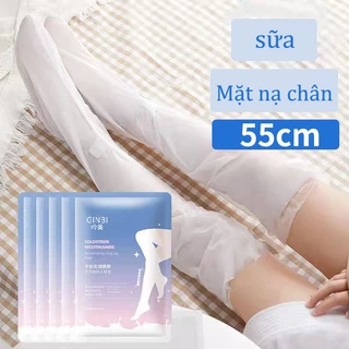 Mặt Nạ Ủ Chân 55CM GIN3I SỮA TƯƠI Trắng Da Giảm Thâm Giảm Nhăn Mịn Màng nội địa Trung A739