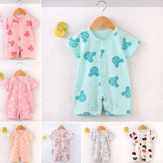 Bộ đồ ngủ liền thân bằng cotton cho bé sơ sinh