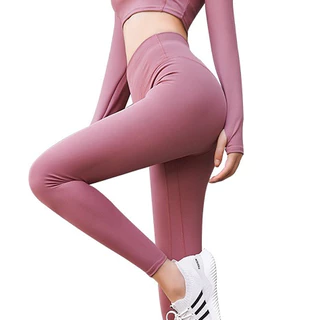 Quần Legging Thể Thao dài nữ Cạp Lưng Cao màu trơn tập yoga Zumba Chạy Bộ Thoải Mái Thời Trang Cho Nữ