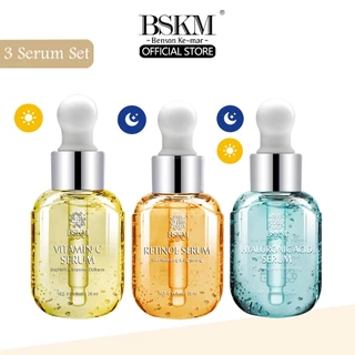 BSKM Bộ Serum dưỡng da mặt Serum Vitamin C/Serum Retinol/Serum Axit Hyaluronic cho Mặt Tinh chất dưỡng ẩm chống lão hóa làm sáng và làm trắng da chống nhăn 28ml 0246+0253+0284