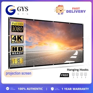 Màn Chiếu Treo Tường 100inch - tỷ lệ 16:9 60/72/84/120/150 inch Màn phù hợp cho tất cả các dòng máy chiếu led, máy chiếu phổ thông hiện nay