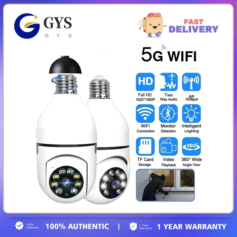 Camera Giám Sát Trong Nhà E27 3MP Kết Nối WIFI Không Dây Với Tầm Nhìn Ban Đêm Tốt