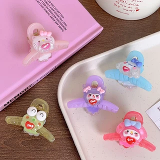 SANRIO Dễ Thương Kẹp Tóc Hình Cá Mập mini Bằng acrylic Màu Kẹo Xinh Xắn Cho Bé Gái