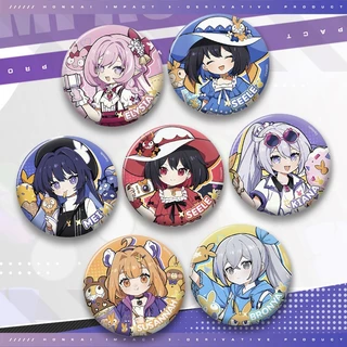 [Sẵn sàng] Honkai Impact 3 Huy hiệu dễ thương Elysia Bronya Anime Game Merch