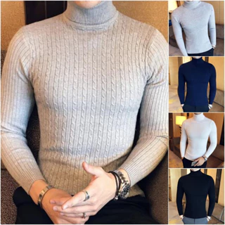 Áo sweater Dệt Kim Cổ Lọ Thời Trang Thu Đông 2023 Cho Nam Giới