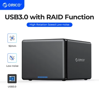 Hộp Đựng Ổ Cứng Ngoài ORICO 3.5 inch 2 / 4 / 5 Bay Type C HDD 5Gbps HDD Hỗ Trợ 80TB (NS500RU3)