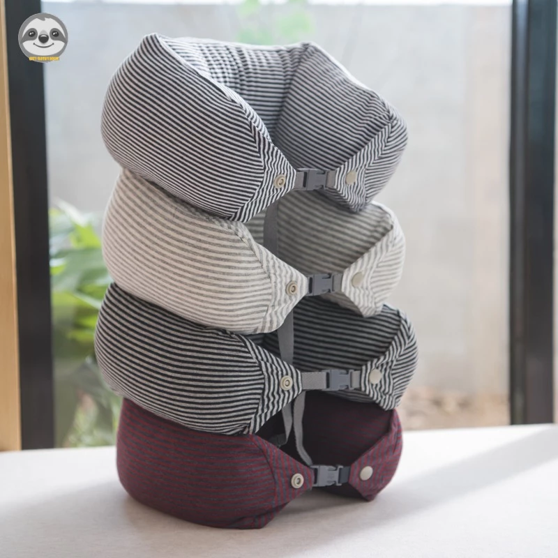 Phong Cách Nhật Bản muji style / Gối Cao Su Hình Chữ u / Gối Cổ Trọng Lượng Nhẹ / Gối Ngủ Trưa Đa Năng