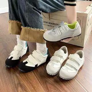 Giày Nữ Velcro Nhỏ Trắng Giày Nữ de Tập Giày Mùa Thu 2023 Mới Thấp Đế Dày Xuân Thu Giày Đĩa Thường Ngày