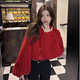 Miya Studio Áo Len áo khoác cardigan áo Christmas áo khoác Noel Giáng Sinh Cổ điển Popular Korean phổ biến WXF23B0GMC 45Z231111