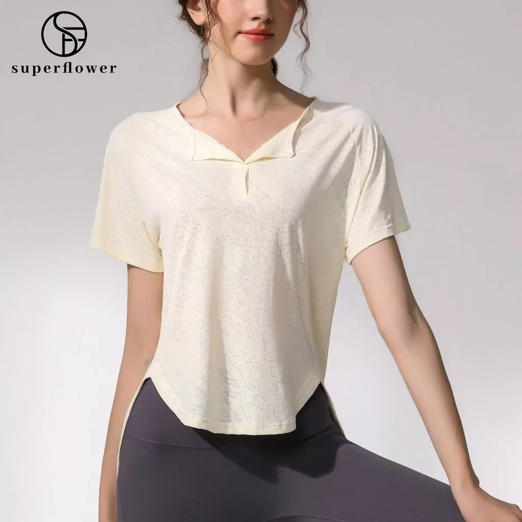 Áo Thun Cổ Chữ v Thoáng Khí Thời Trang Cho Nữ