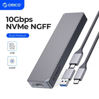 Vỏ ổ cứng ORICO protocol kép M.2 SSD hỗ trợ M2 NVME SATA NGFF SSD 10Gbps PCIE phím M 6Gbps M&B (FV15C3)