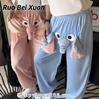 Ruo Beixuan Quần Ngủ Ba Chiều Hình Chú Voi Dễ Thương Vui Nhộn Có Thể Gọi Cho Cặp Đôi Mặc Ở Nhà