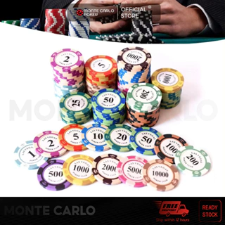Las Vegas Chip poker có số ( phỉnh poker ) dòng Vương niệm  loại cao cấp token cho boardgame