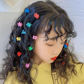 Kẹp Tóc mini Hình Bông Hoa Màu Sắc Phong Cách Hàn Quốc Dành Cho Nữ