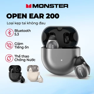 Monster Open Ear 200 Tai Nghe Kẹp Vành Tai dẫn xương Không Dây Bluetooth 5.3 Không Dây Thể Thao HiFi IPX5 Chống Nước Có Mic