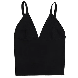 Đen Áo Croptop Sát Nách Thời Trang Xuân Hè Quyến Rũ Cho Nữ