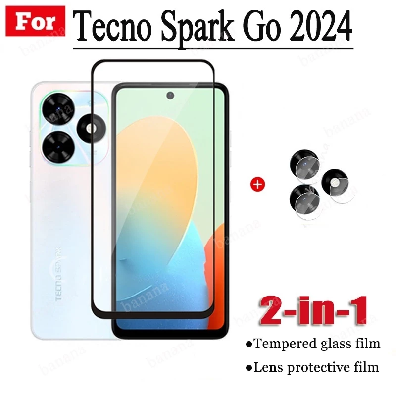 Kính Cường Lực Bảo Vệ camera 2 Trong 1 Cho tecno spark go 2024 spark go 2023 10 pro 10 5g 8c 8p Nova 5 4 pro neo 3 2