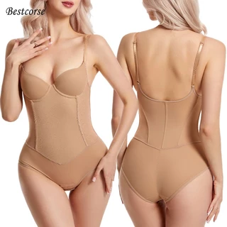 Bestcorse Bộ bodysuit Định Hình Cơ Thể plus size Kèm Áo Lót Định Hình Vòng Eo Thon Gọn